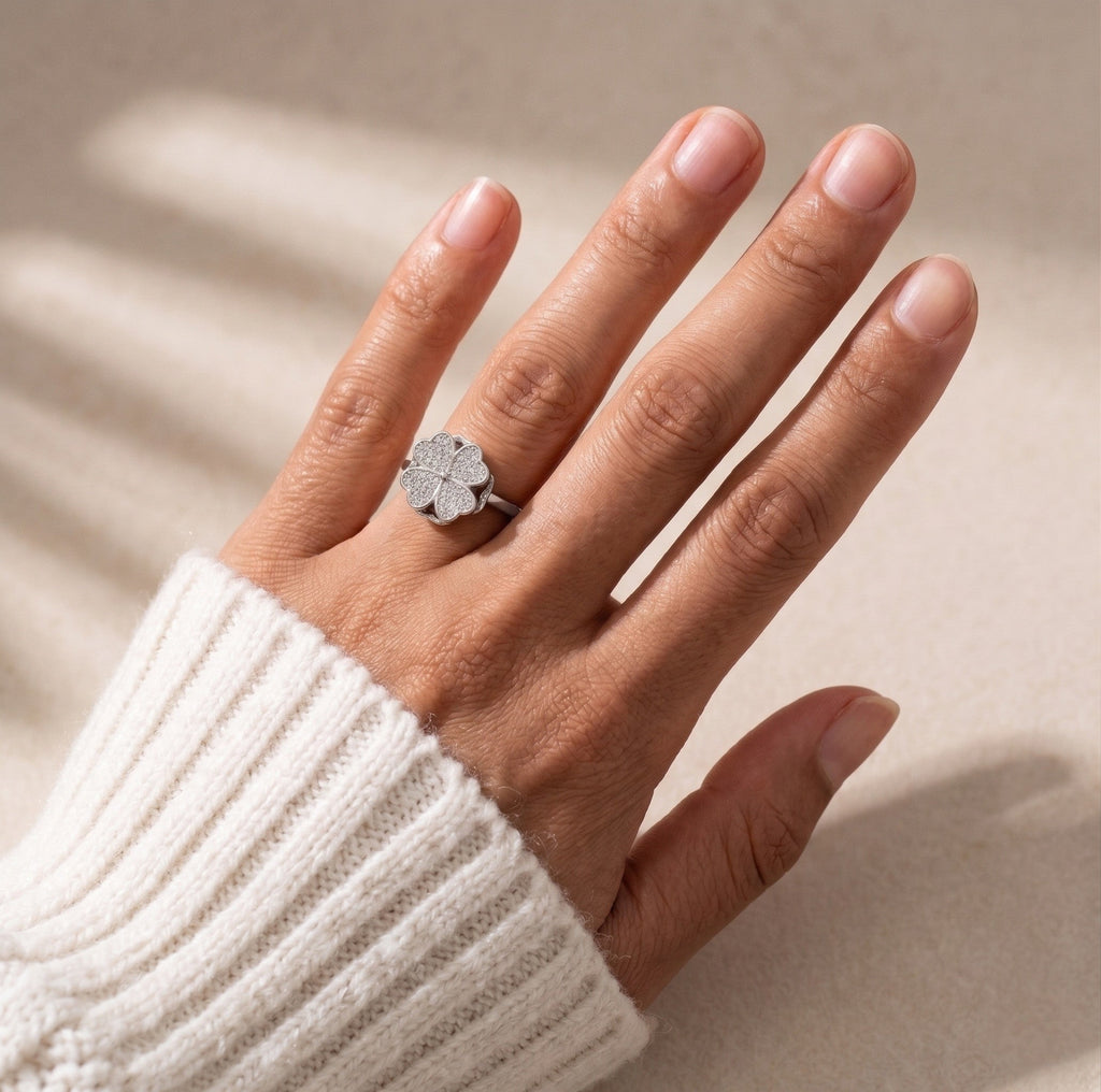 Anello Rotante Quadrifoglio