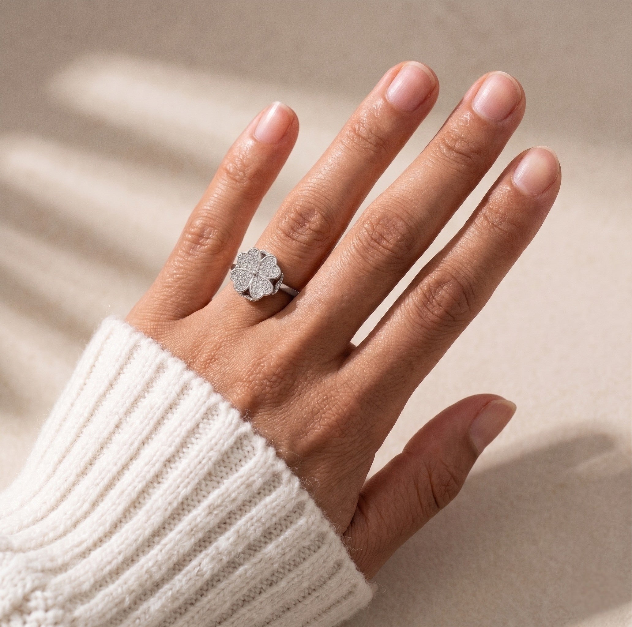 Anello Rotante Quadrifoglio